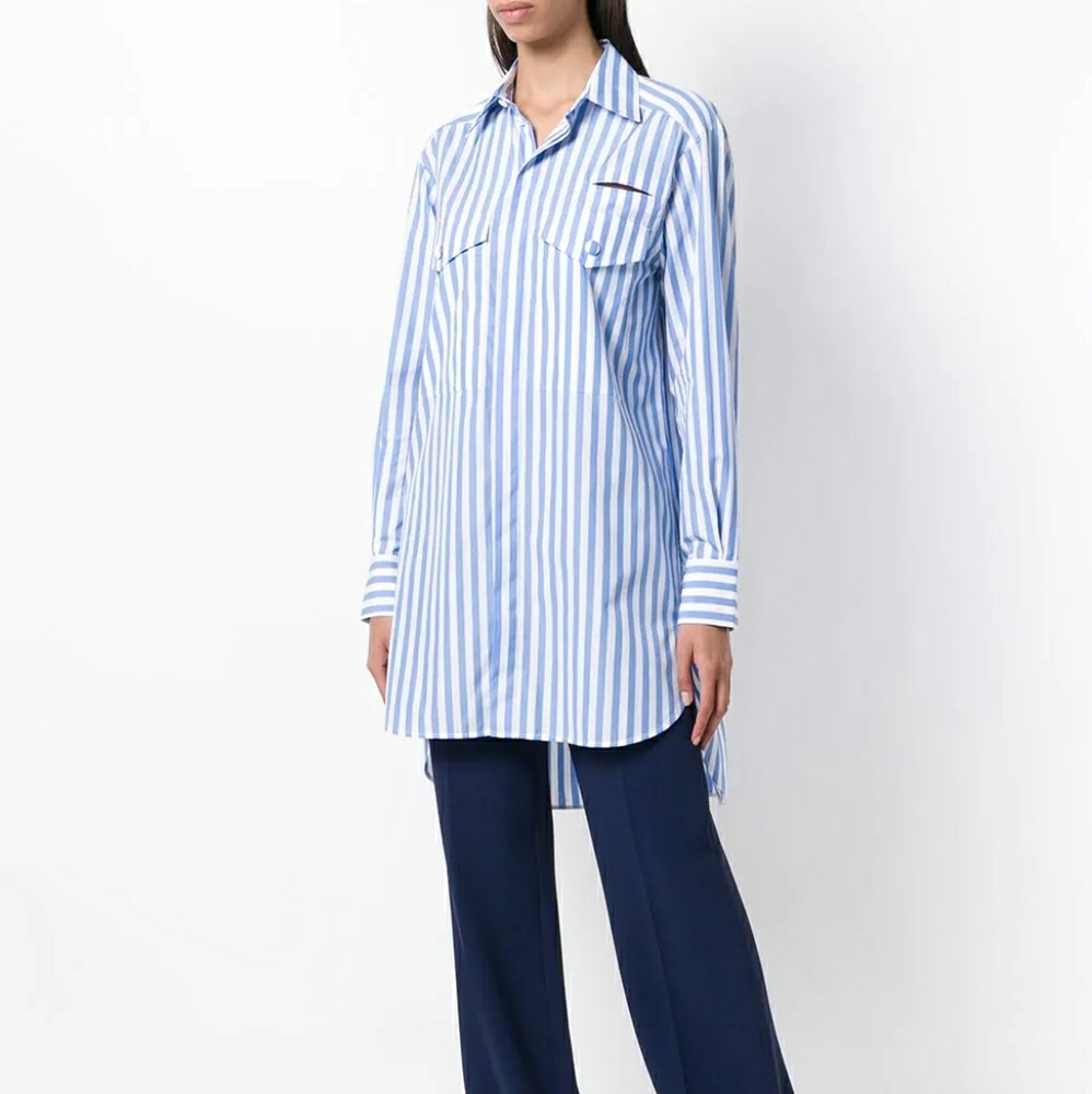 Celine striped loose fit long blouse